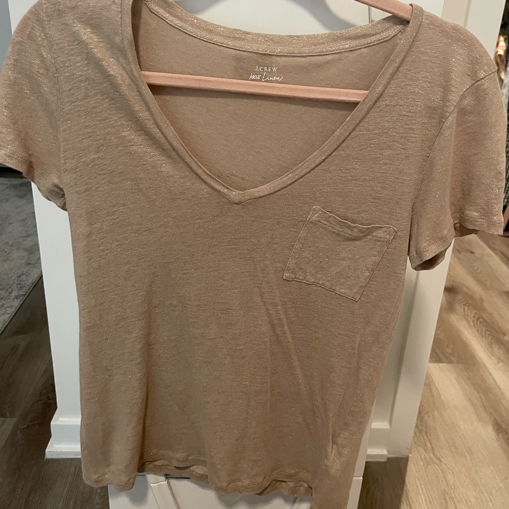 j crew gold shirt